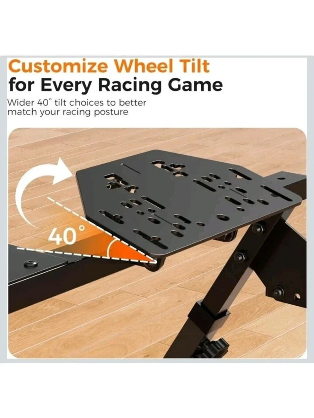CAMMOO High Compatible Racing Wheel Stand with Chair Slot Fits Handbrake31...